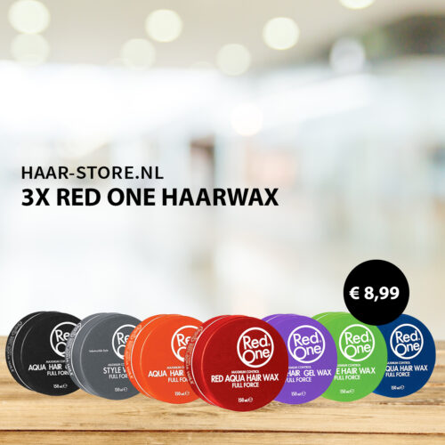 3x Red One Gel Wax Aqua Zwart Voordeelpakket