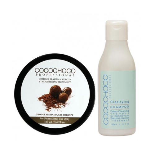 Set Original Brazilian Keratin 100ml + Clarifying Shampoo 150ml + Sulphate-Free Shampoo 400ml COCOCHOCO