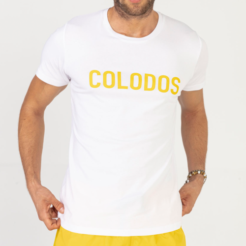 T-Shirt COLODOS Wit Geel