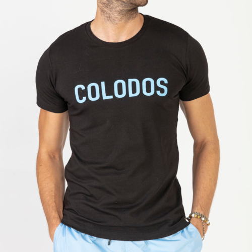 T-Shirt COLODOS Zwart & Baby Blauw