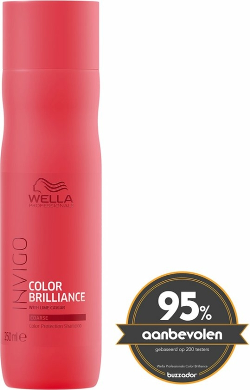 Wella Brilliance Shampoo weerbarstig haar -250 ml – Normale shampoo vrouwen – Voor Alle haartypes